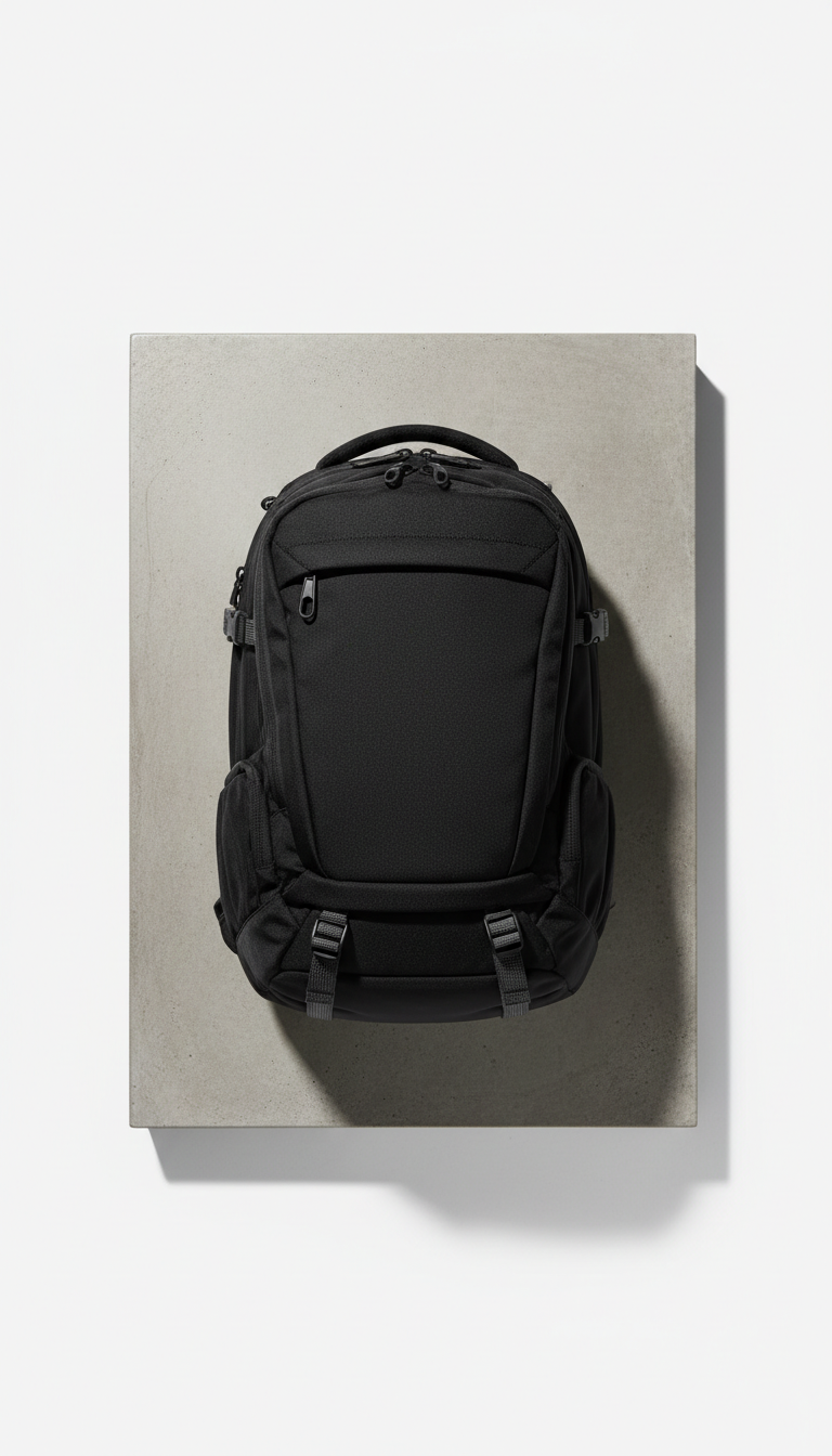 Matte Black Technical Backpack