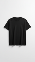 Black Cotton Tee with Flat Seams