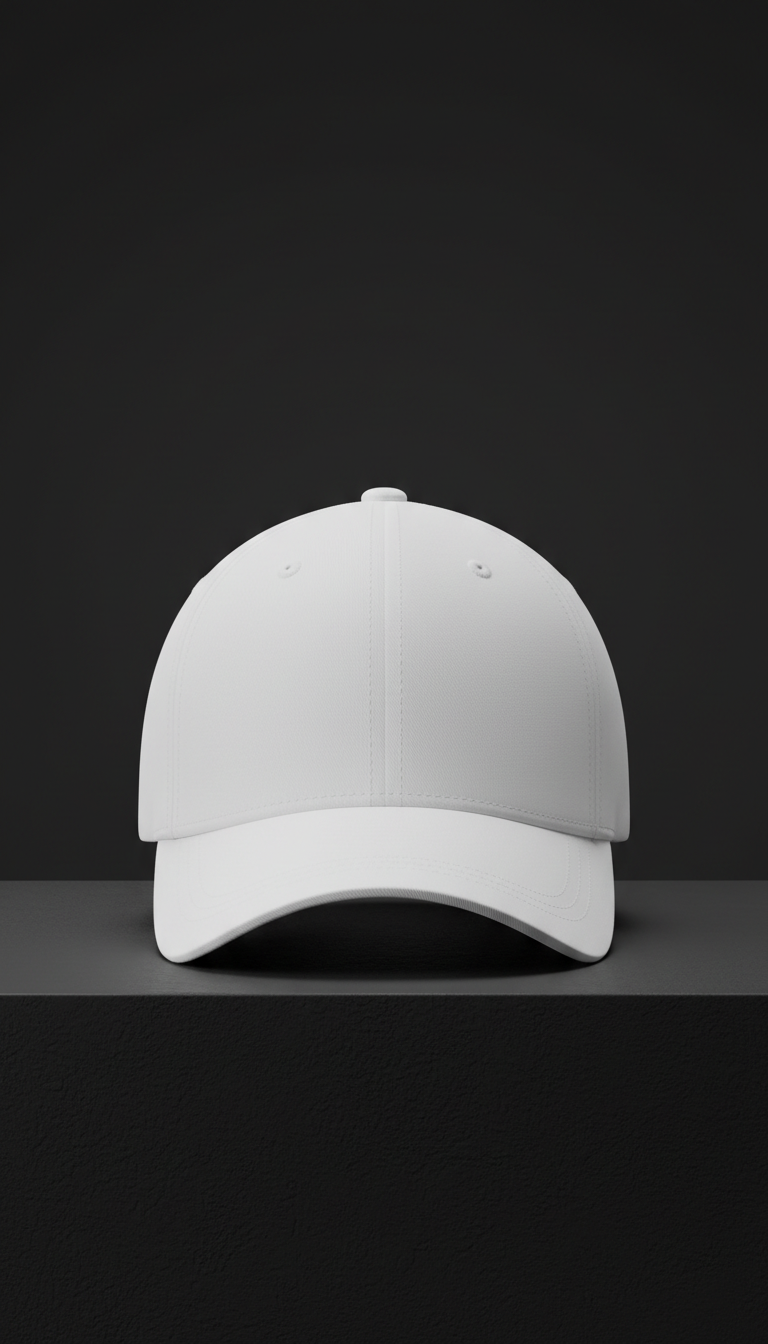 Paper White Minimalist Cap